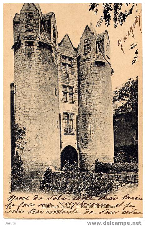 MONTREUIL BELLAY - Entrée Du Château - Montreuil Bellay