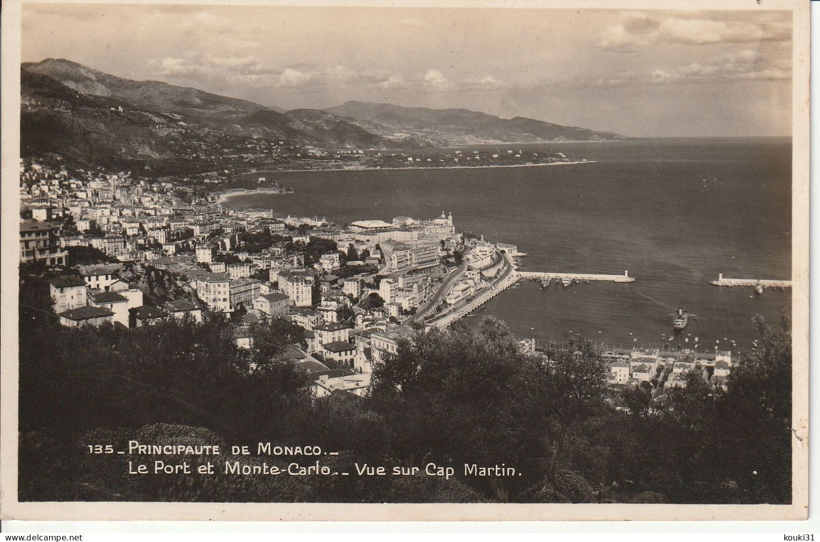 Monaco:le Port Et Vue Sur Cap Martin - Hafen