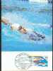 ALLEMAGNE BERLIN CARTE MAXIMUM NUM-YVERT 712 SPORT NATATION - Cartes-Maximum (CM)