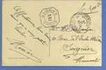 Postkaart Verzonden Van PMB 3 Op 27/3/19 Naar SOIGNIES, Stempel SOIGNIES / CAISSE Op 28/3/19 (noodstempel) - Fortune (1919)