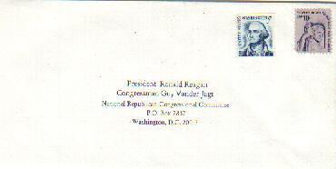 USA Enveloppe Addressed To Ronald Reagan  # 1332 - Event Covers