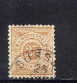 M-2892- Wurtemberg Yv.no.48 Oblitere 16,50 - Usati