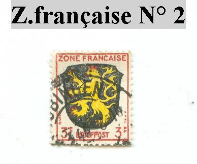 Allemagne Reich Zone Française N° 2 - Emissions Générales