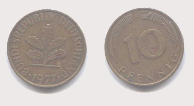 10 PFENNIG 1977 F - 10 Pfennig