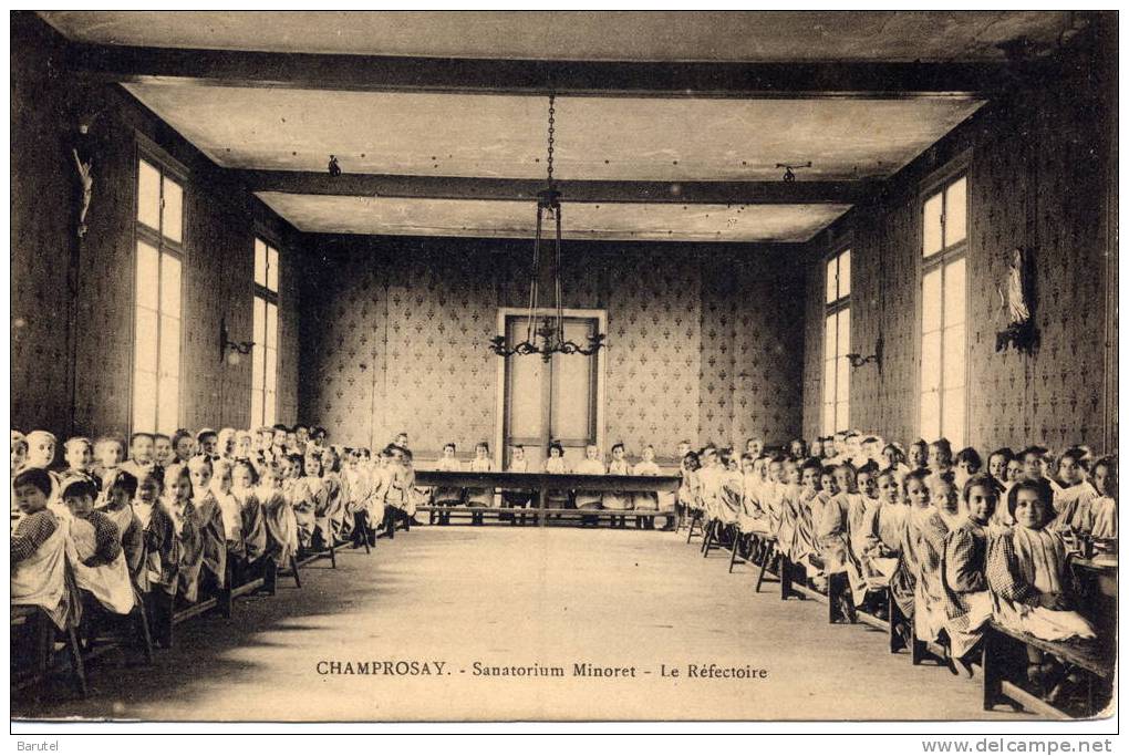 DRAVEIL (Environs) - Champrosay. Sanatorium Minoret : Le Réfectoire - Draveil