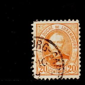 Luxembourg .1891 - Yv.no.61 Oblitere(d) - 1891 Adolphe Front Side