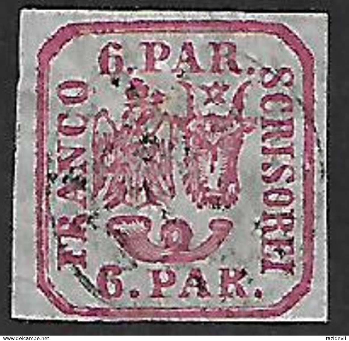 ROMANIA - 1862 6pa Used Coat Of Arms - 1858-1880 Fürstentum Moldau