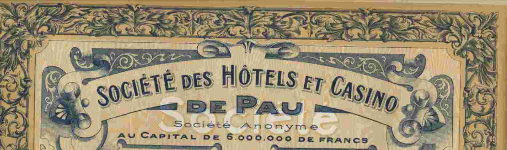 DECO : STE DES HOTELS ET CASINO DE PAU - Casinos