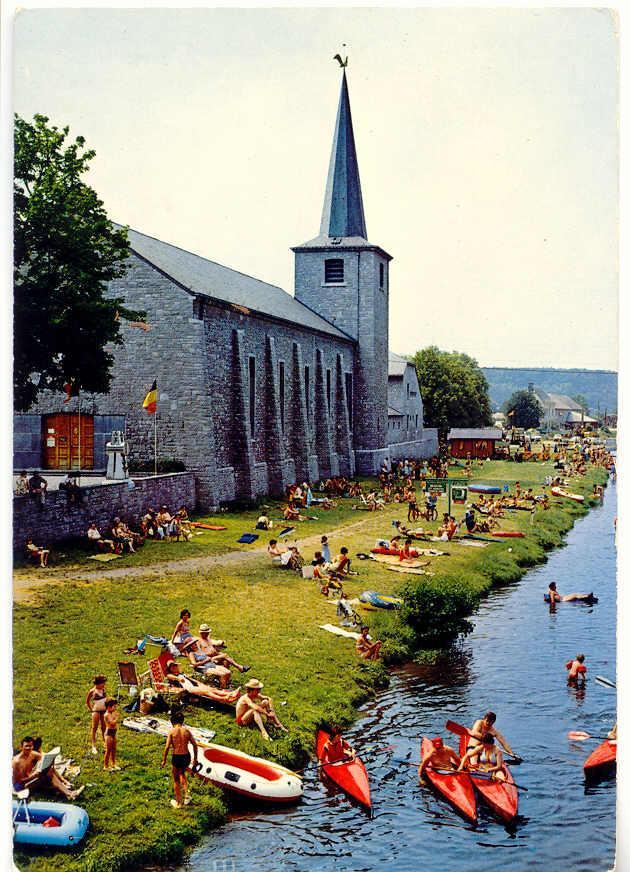 Lux18-4 - HOTTON - L' Eglise Et La Plage - Hotton