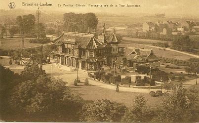 Bruxelles Laeken Le Pavillon Chinois Panorama Pris De La Tour Japonaise - Laeken