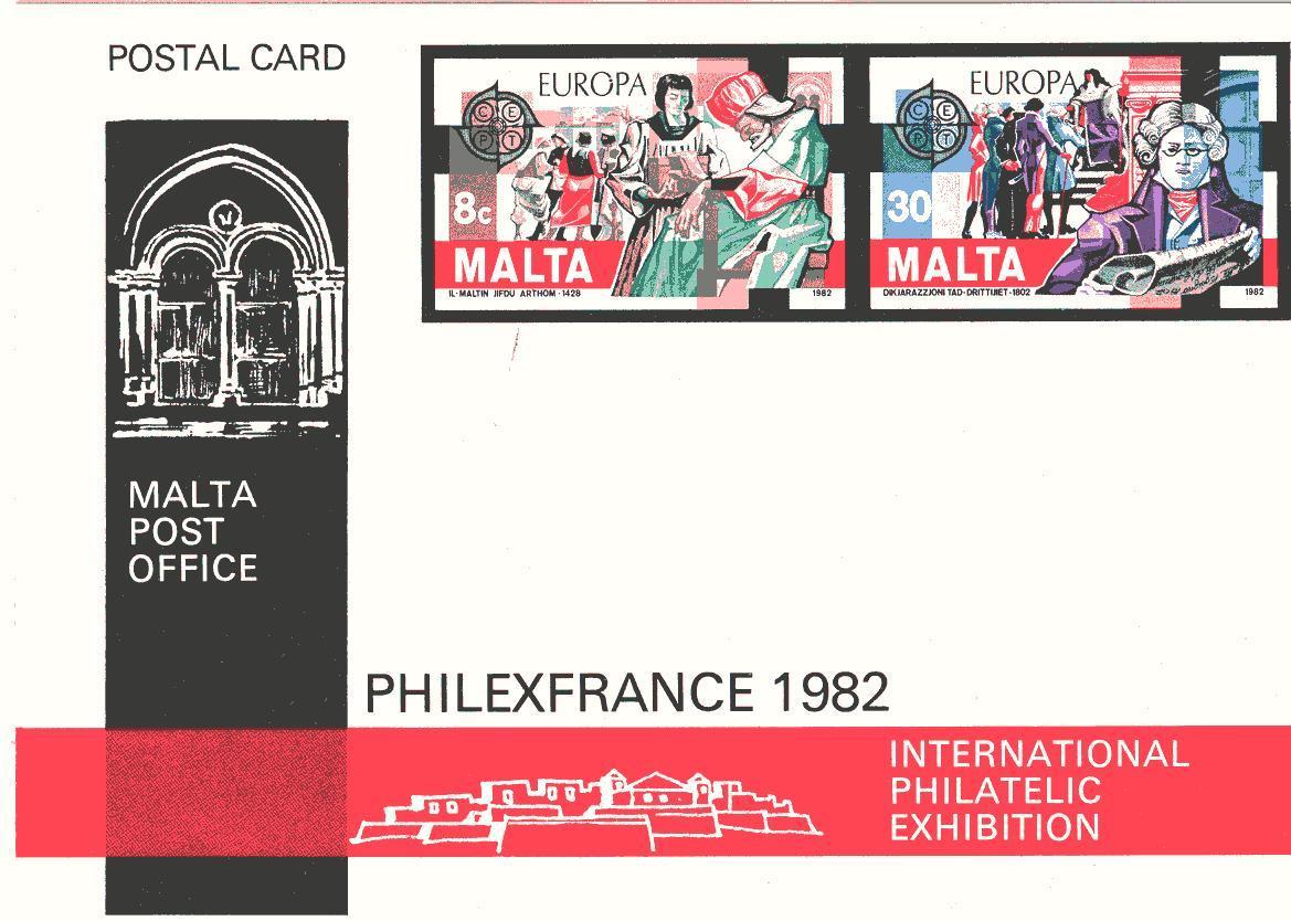 Postkaart - Carte Postale - Malta - Philexfrance 1982 *** - 1982