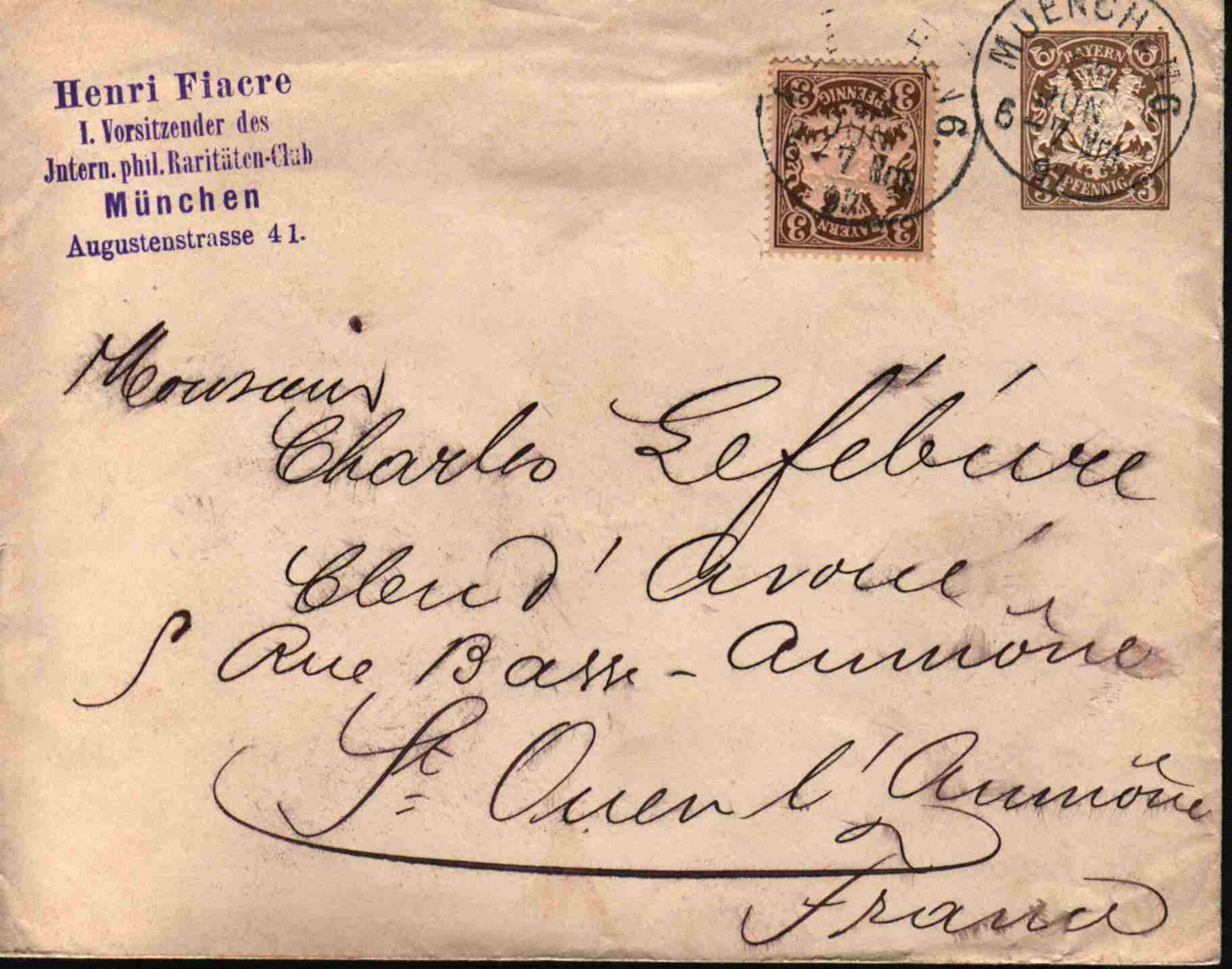 3 Entiers Postaux Et Une Enveloppe Entier. Bayern Et Reich. - Postal  Stationery