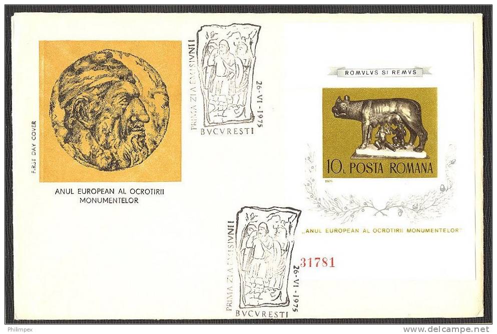 ROMANIA - Europa Topic Sheetlet 1975 - FDC - RR! - FDC