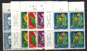 PGL - SWITZERLAND N°684/88** BLOCKS OF FOUR - Ungebraucht