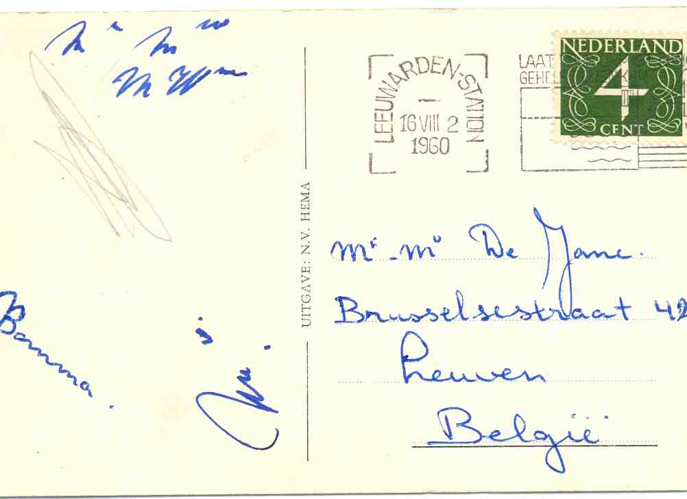 Leeuwarden , Oldehove , 1960,  Zie Scans , Stempel Leeuwarden (ned 17) - Leeuwarden