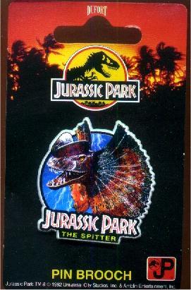 [4005] Pin's Jurassic Parc Spitter Sur Support Carton - Films