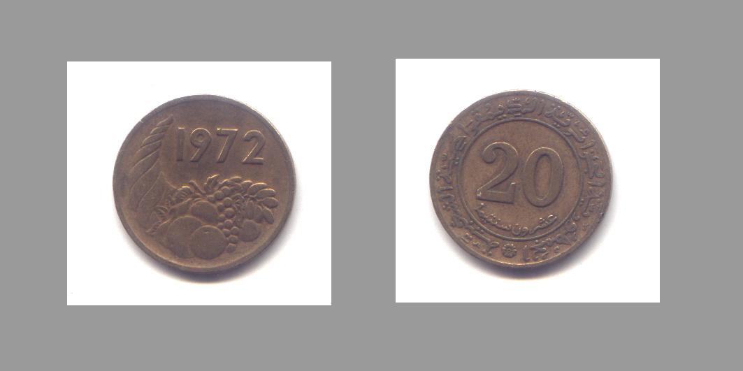 20 CENTIMES 1972 - Algérie