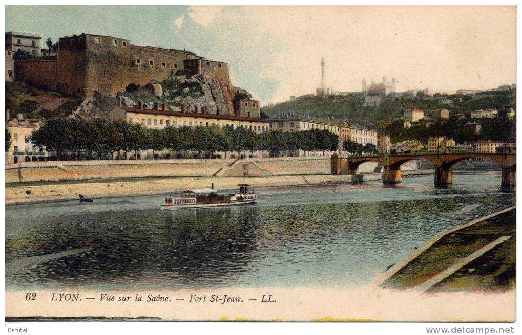 LYON 1 - Vue Sur La Saône.Fort Saint-Jean - Lyon 1