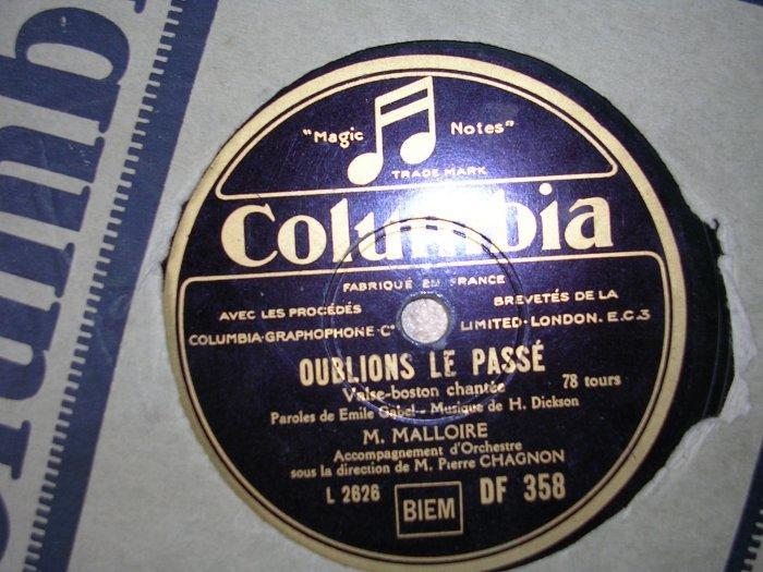 M. MALLOIRE. - 78 Rpm - Schellackplatten