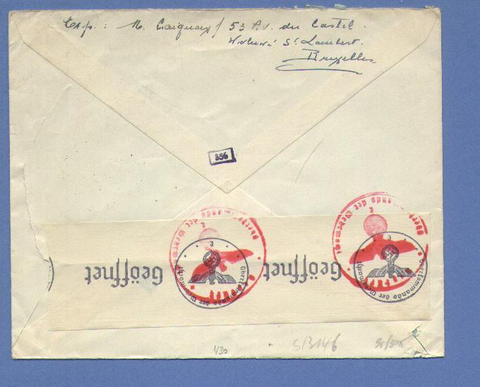 430 Op Brief Naar Zwitserland Met Censuur !!(B246) - 1936-1951 Poortman