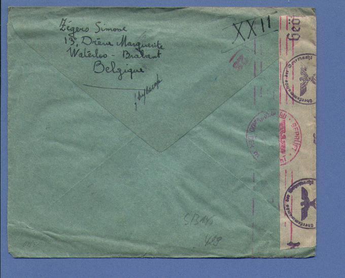 429 Op Brief Naar Duitsland Met Censuur !!(B248) - 1936-1951 Poortman