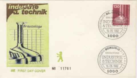 Germany West Berlin 1982 Industry & Technik Fdc 130pf - Other & Unclassified