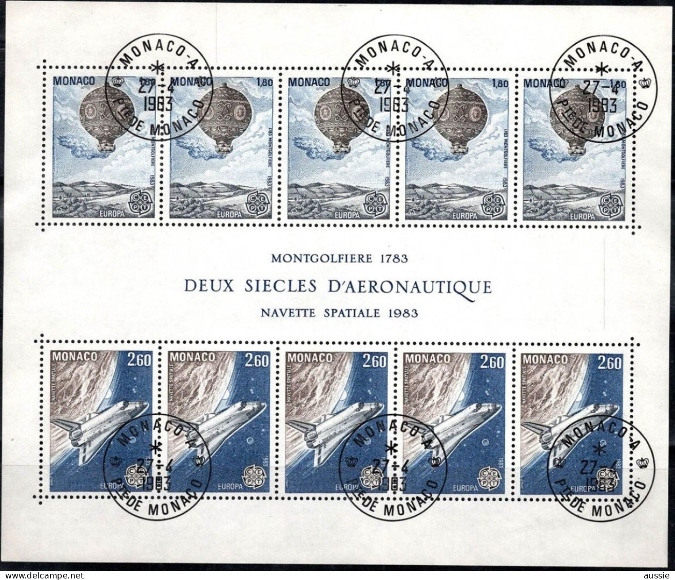 Cept 1983 Monaco  Bloc 25 (°)  Oblitéré Used Cote 12 € - 1983