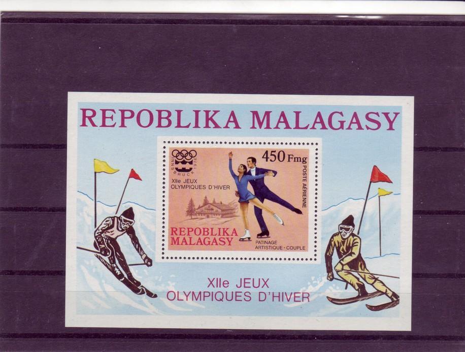 MADAGASCAR   BF 9  * *  Jo 1976 Patinage Artistique - Kunstschaatsen