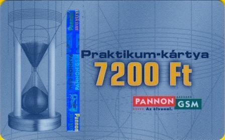 Hungary - GSM Recharge Card - Pannon Praktikum 7200 Ft - Ungheria