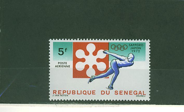 372N0147 Patinage De Vitesse Senegal 1972 Neuf ** Jeux Olympiques De Sapporo - Eiskunstlauf