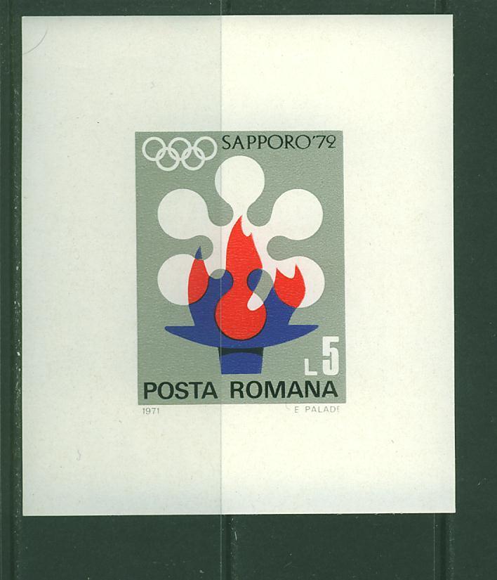 372N0079 Logo Vasque Bloc 92 Roumanie 1972 Neuf ** Jeux Olympiques De Sapporo - Hiver 1972: Sapporo