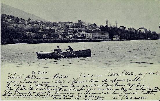 SUISSE - VUE SUR SAINT AUBIN EN 1902 - Saint-Aubin/Sauges