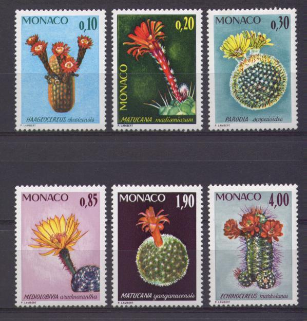 Monaco, Plantes Du Jardin Exotique, 1974, N° 997/1002 Yvert Neufs ** - Cactusses