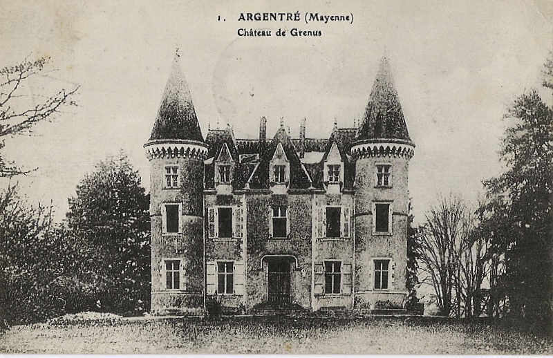 Au 1er Enchérisseur: ARGENTRE, Chateau De GRENUS - Argentre