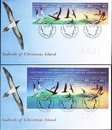 (2) Seabirds Of Christmas Island - Stamps And Mini Sheet FDC´s - Christmas Island