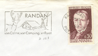 Cerf - Flamme Randan (63) 1969 - Calme, Camping, Forêt Chasse - Gibier