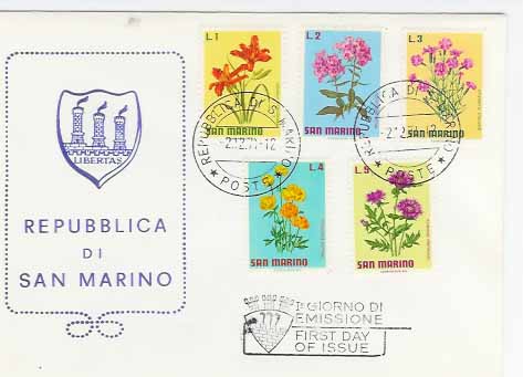 SAN MARINO Thème Fleurs 791/795 Voir Scan - Altri & Non Classificati