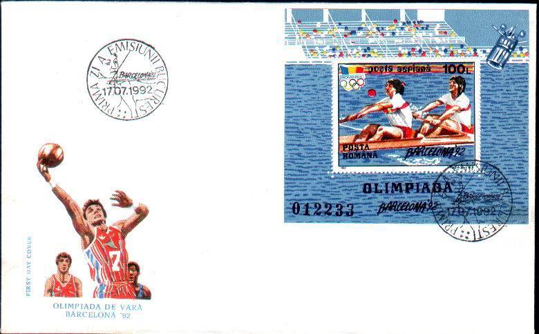 Romania, Olympic Games,Barcelona,rowing,sheet - Canottaggio