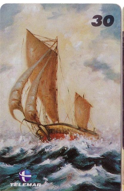 Boat – Sailing Ship - Voilier - Segelschiff - Voiliers Ships –– Boque Velero - Paintings - Brasil - SERIE MARINHAS - Boten