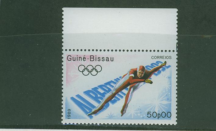 E0276 Patinage De Vitesse Guine Bissau 1989 Neuf ** Jeux Olympiques D Alberville - Kunstschaatsen