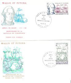 2 ENVELOPPES PREMIER JOUR BATAILLE DE YORKTOWN 1981 - Other & Unclassified