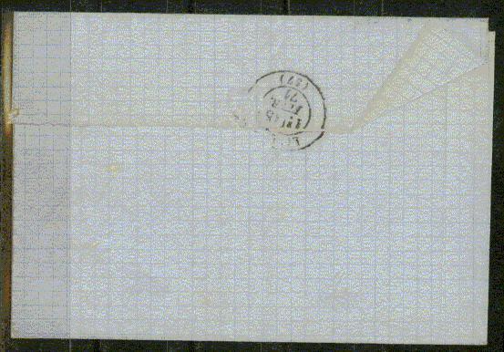 FRANCE Nº 46  Obl. S/ Lettre Entiere Bleu Terne - 1870 Ausgabe Bordeaux