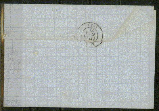 FRANCE Nº 46  Obl. S/ Lettre Entiere Bleu Terne - 1870 Emission De Bordeaux