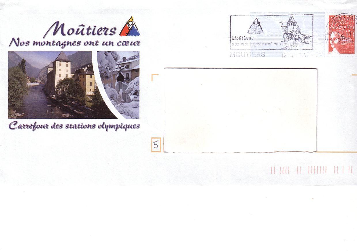 PAP MOUTIERS (SAVOIE) : CARREFOUR DES STATIONS OLYMPIQUES - PAP: Aufdrucke/Luquet
