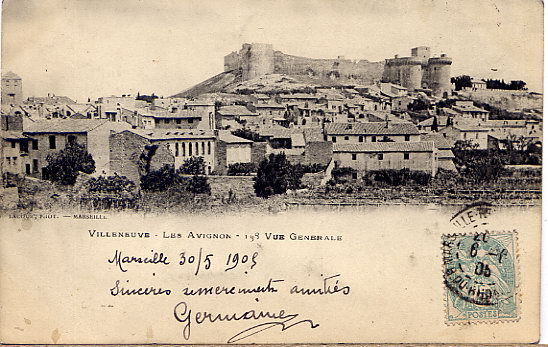 VILLENEUVE LES AVIGNON 1905 VUE GENERALE - Villeneuve-lès-Avignon