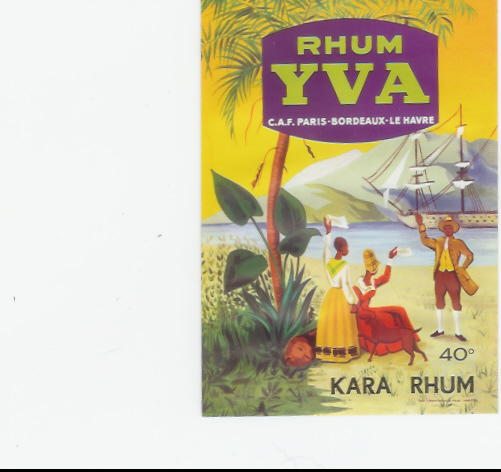 ETIQUETTE DE   RHUM  YVA  KARA RHUM - Rhum