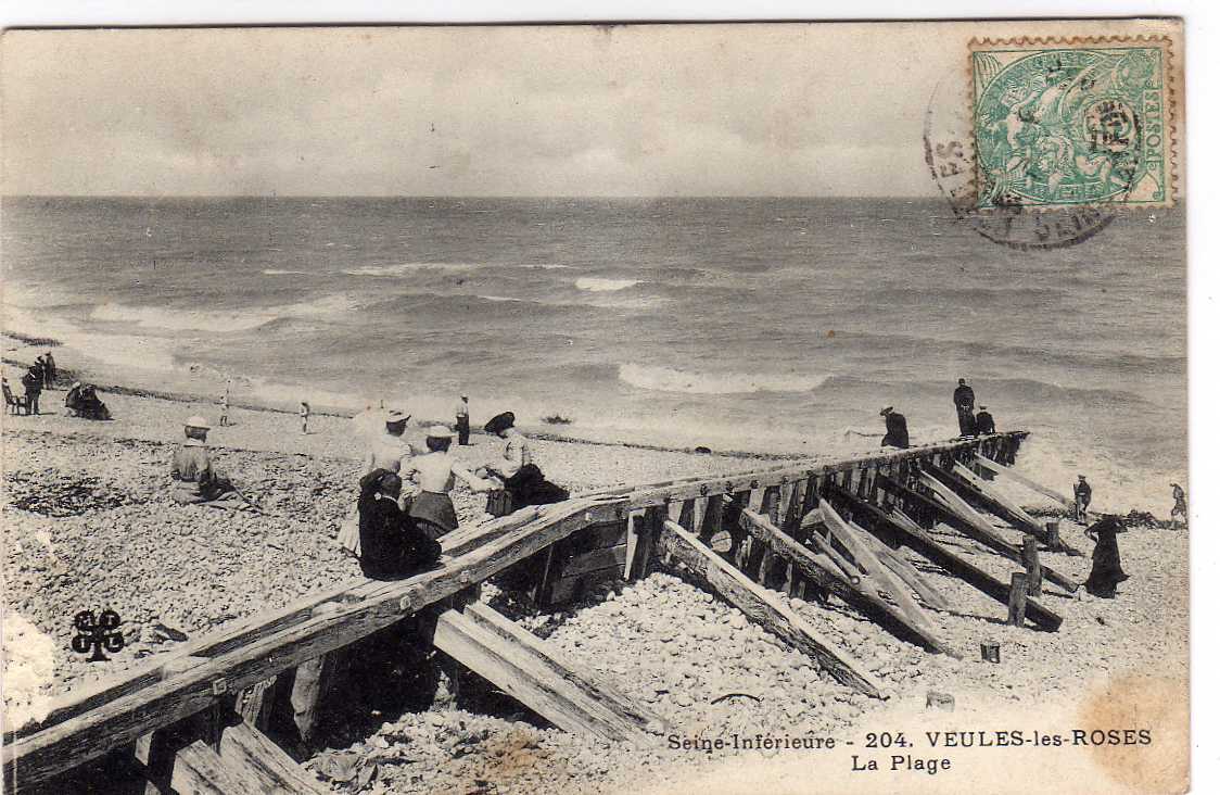 76 VEULES LES ROSES Plage, Animée, Beau Plan, MTIL 204, 190? - Veules Les Roses