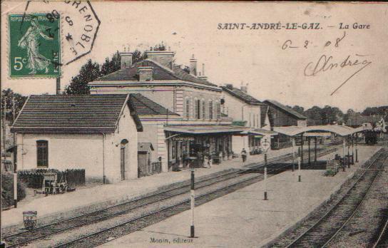 CPA De SAINT ANDRE LE GAZ - La Gare . - Saint-André-le-Gaz