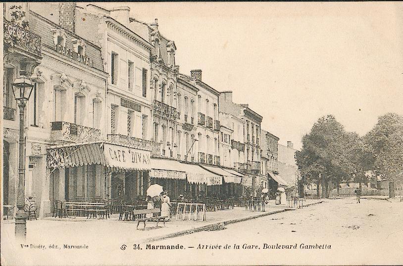 47 - MARMANDE. Arrivée De La Gare, Boulevard Gambetta. - Marmande