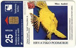 SREDOZEMNA DLAKAVICA - Antedon Mediterranea ( Croatie Rare Card  - I Serie Undersea ) Underwater Sea & Marine Life Fish - Croazia